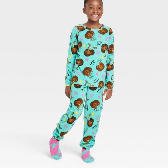 Girls' Pajama Set 2 Piece Blue Top and pants - Picture 1 of 3